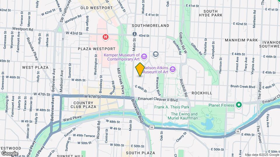 Furnished Studio-Kansas City - Country Clu Map and Location Details