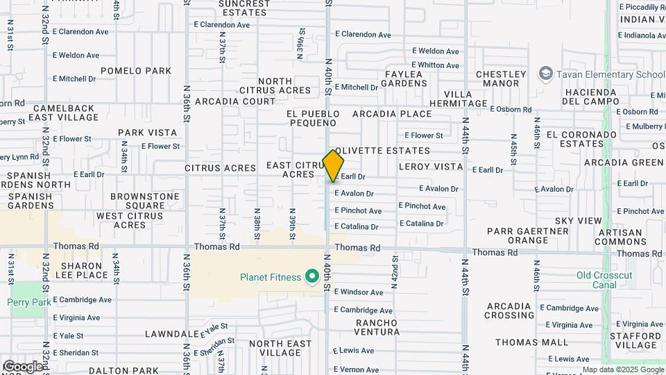 4002 E Avalon Dr Map and Location Details