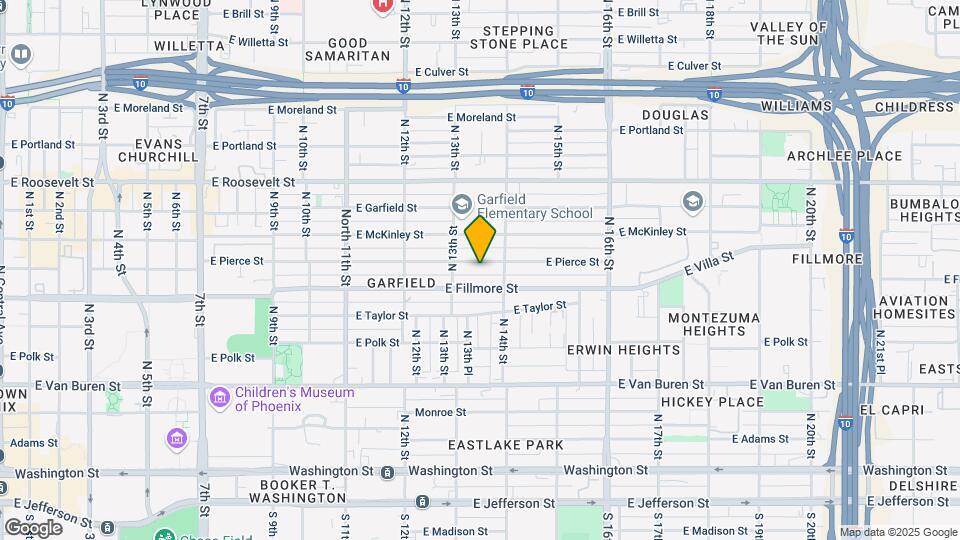 1327 E Pierce St Map and Location Details