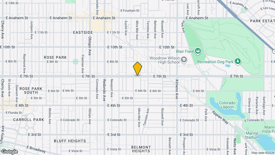 3822 E 7th St, Unit 3 Mapa y Detalles de la Ubicación