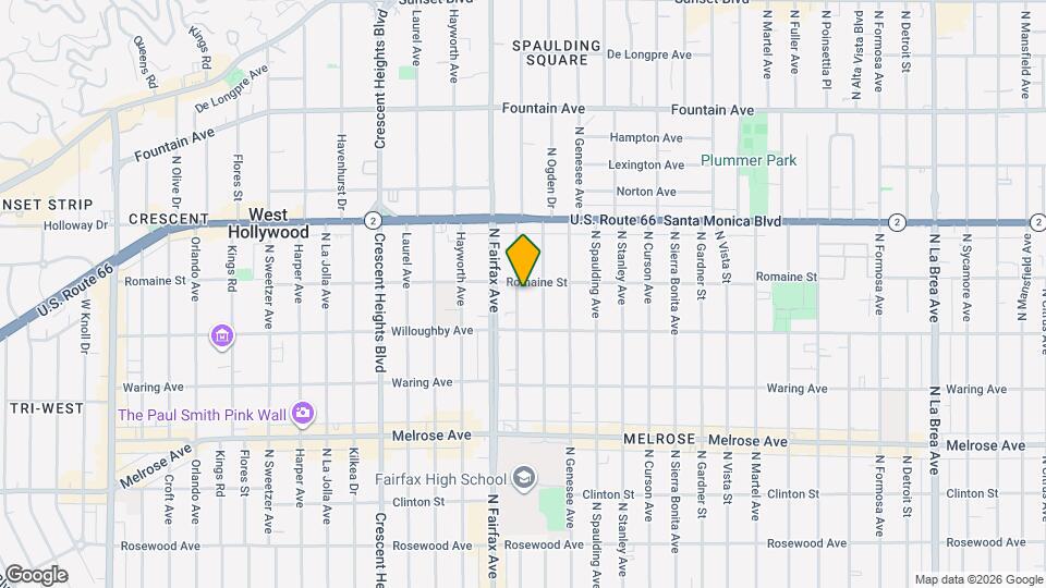 944 N Orange Grove Ave Mapa y Detalles de la Ubicación