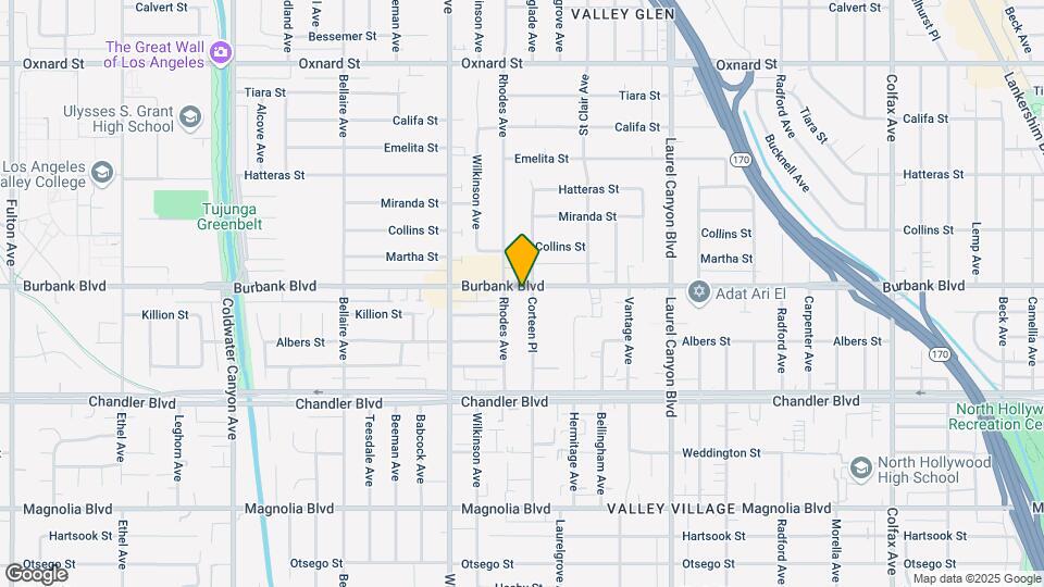 12344 Burbank Blvd Map and Location Details