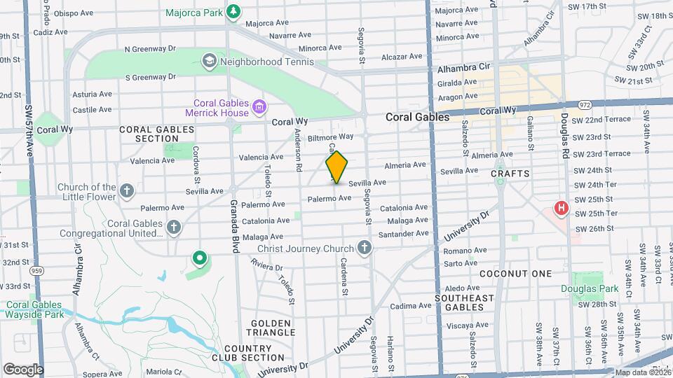 648 Sevilla Ave Map and Location Details