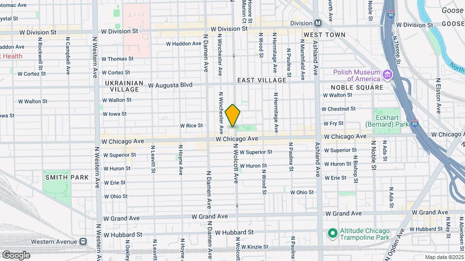 818 N Wolcott Map and Location Details