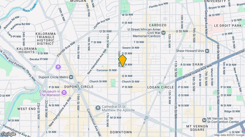 1625 16th St NW Mapa y Detalles de la Ubicación