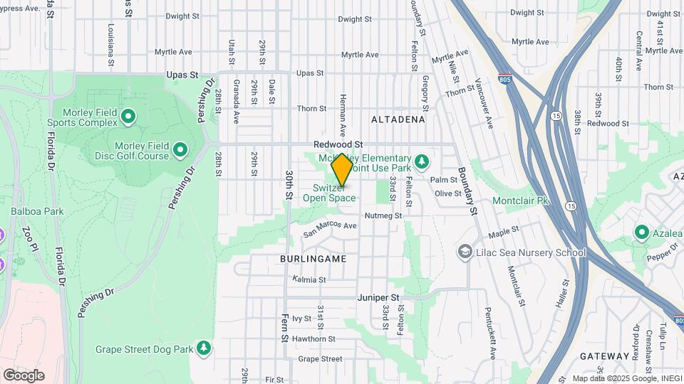 3142 Olive St Map and Location Details