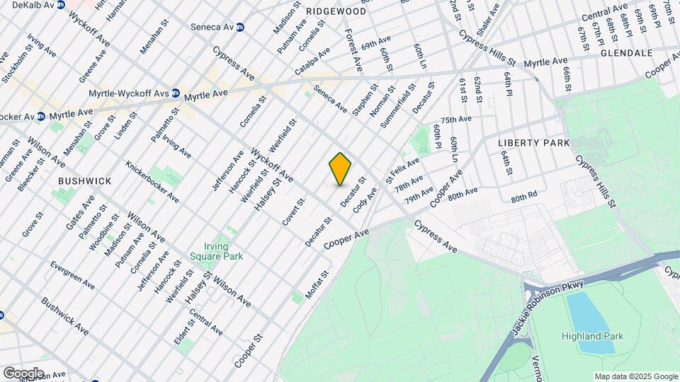 Vacant 4-Family Ridgewood/Bushwick Border Map and Location Details