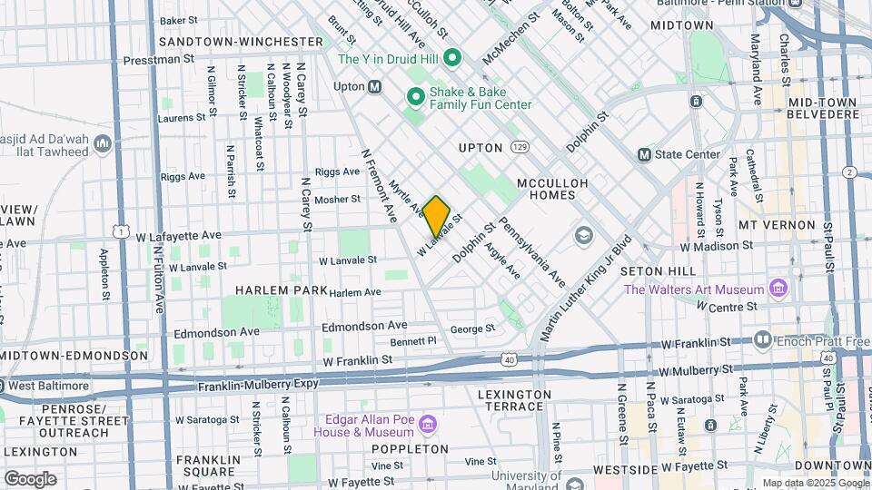717 W Lanvale St Map and Location Details