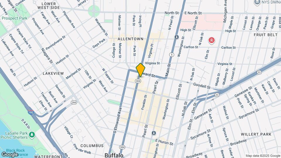 401 Delaware Ave Map and Location Details