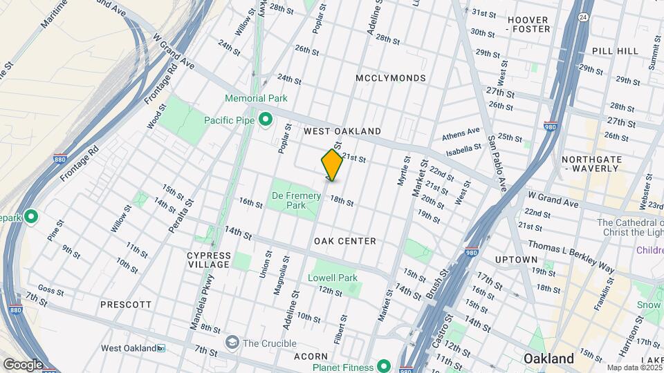 1824 Adeline St Map and Location Details