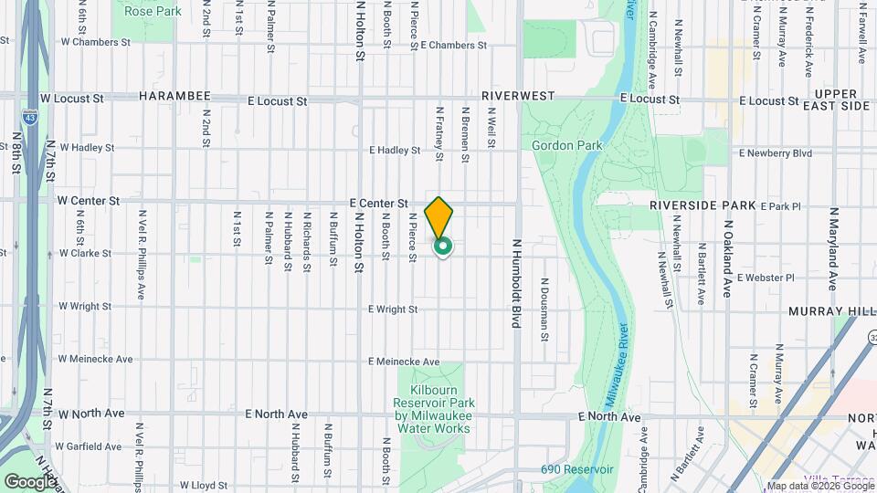 2609 N Fratney St, Unit 2609 LR Map and Location Details