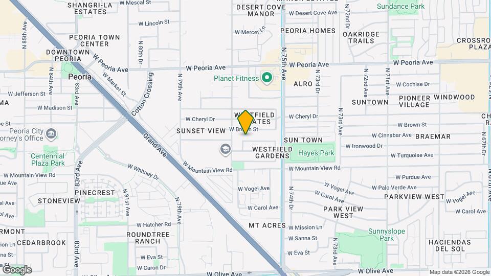7630 W Cinnabar Ave Map and Location Details