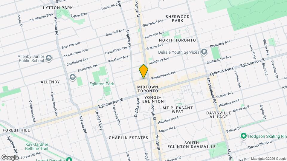 Yonge Eglinton Apartments — Orchard View Map and Location Details