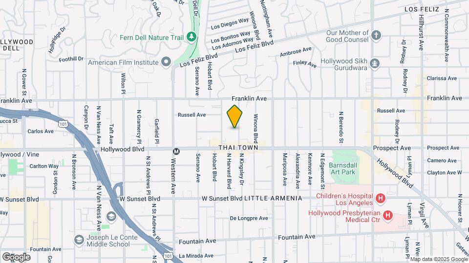 Hollywood Kingsley Apartments Map and Location Details
