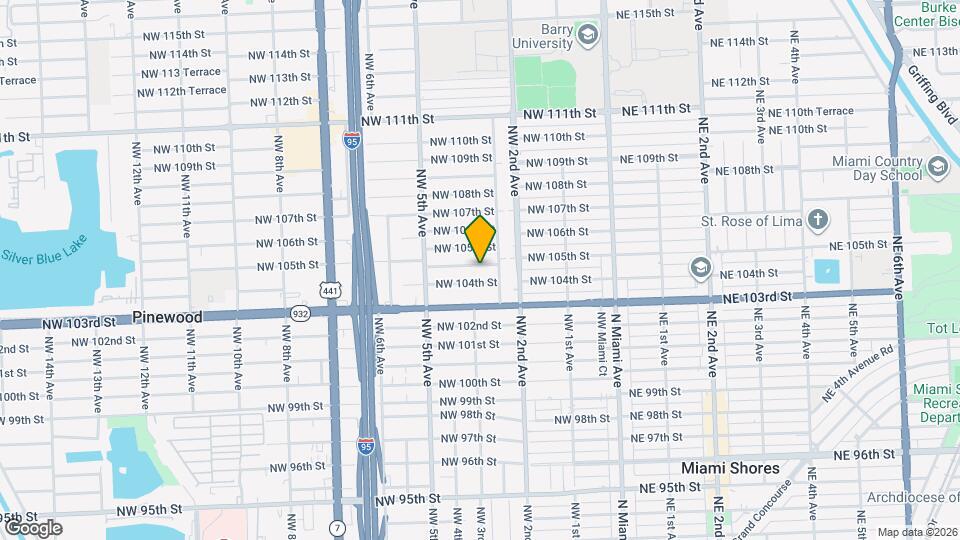 280 NW 104th Terrace Mapa y Detalles de la Ubicación