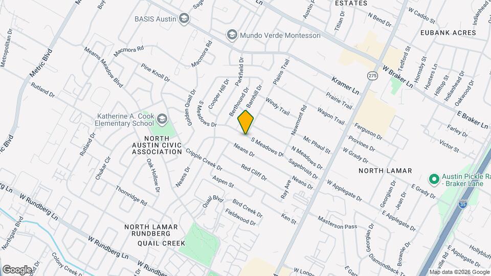 1113 S Meadows Dr Map and Location Details