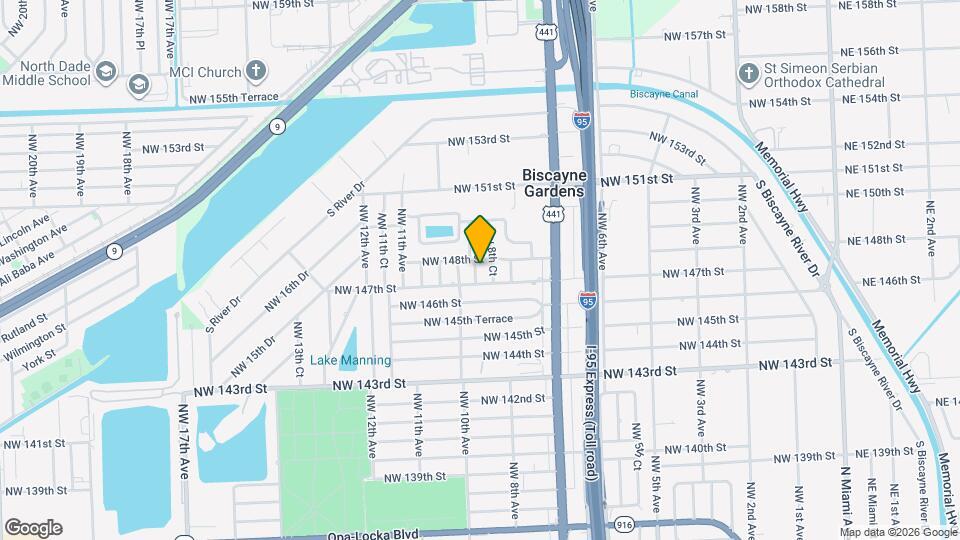 14735 NW 9th Ave Map and Location Details