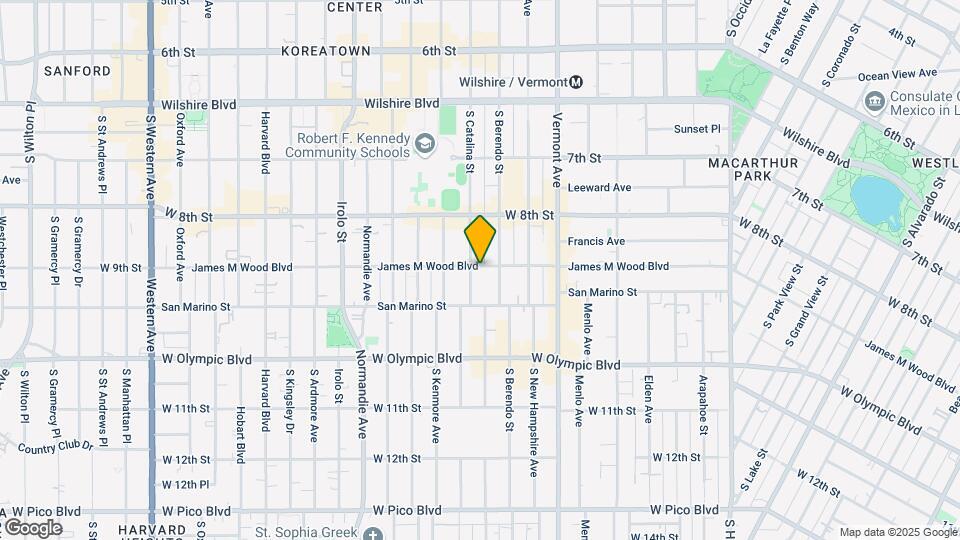 3002-3024 James M Wood Blvd Mapa y Detalles de la Ubicación