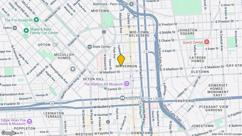 810 Cathedral St Map and Location Details