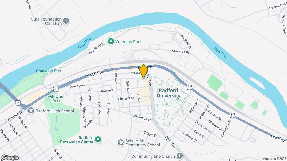 1011 Grove Ave Map and Location Details