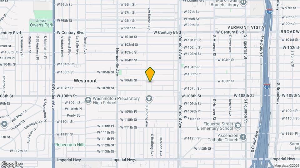 10612 S Budlong Ave Map and Location Details