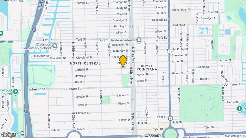 2130 Garfield St Map and Location Details