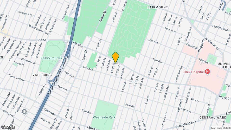 414 S 16th St Map and Location Details