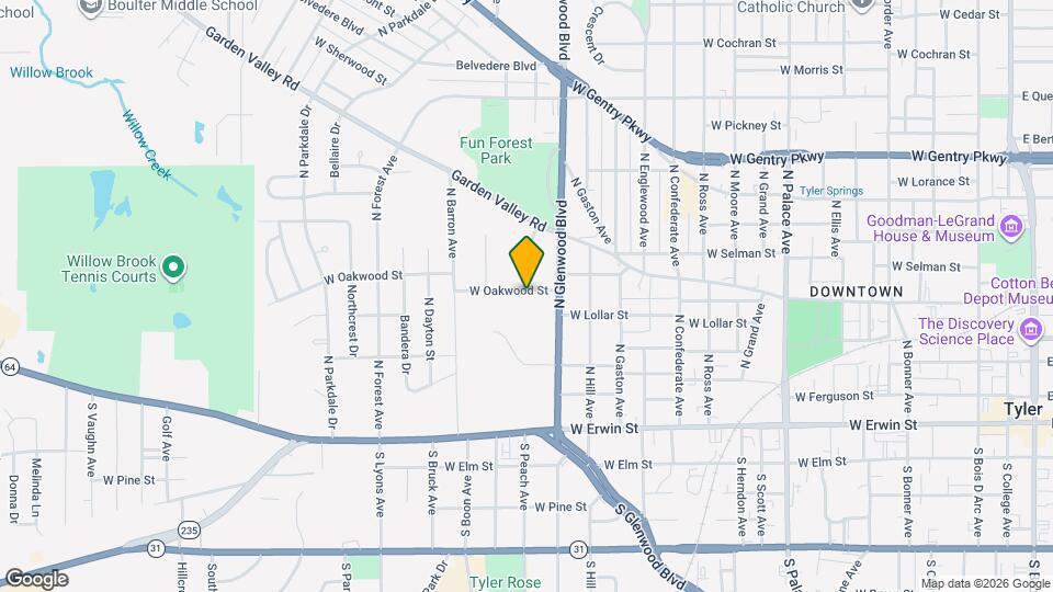 1800 W Oakwood St Map and Location Details