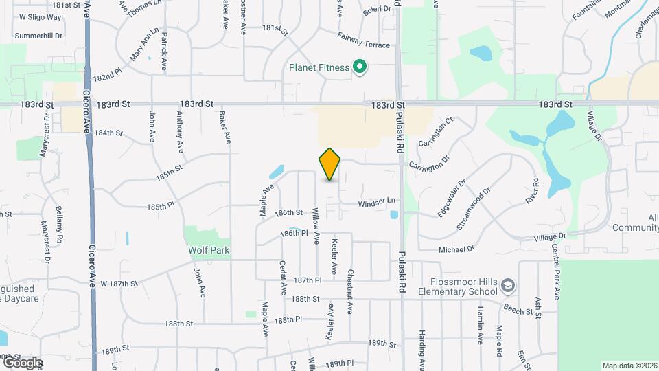 2333 Windsor Ln Map and Location Details