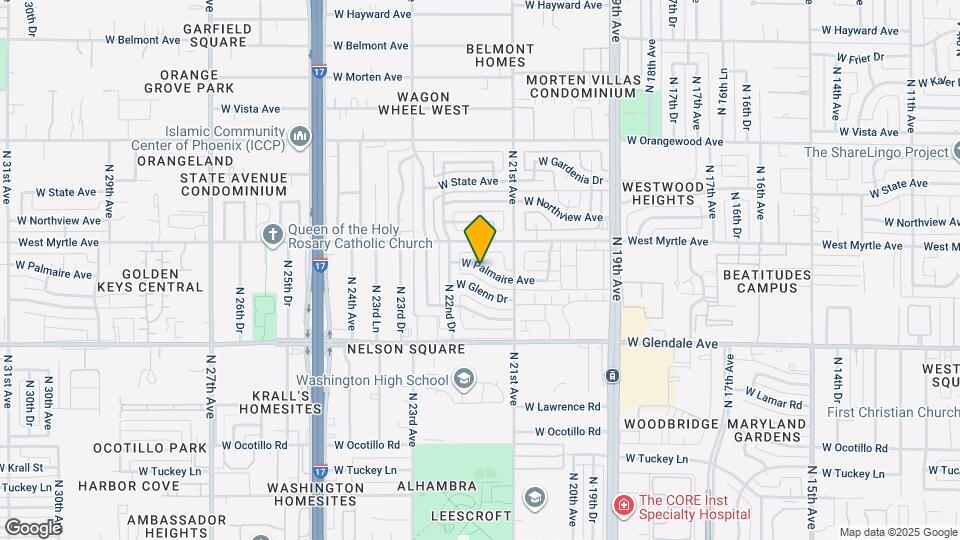 2133 W Palmaire Ave Map and Location Details