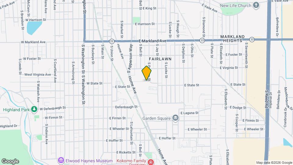 1303 S Purdum St Map and Location Details