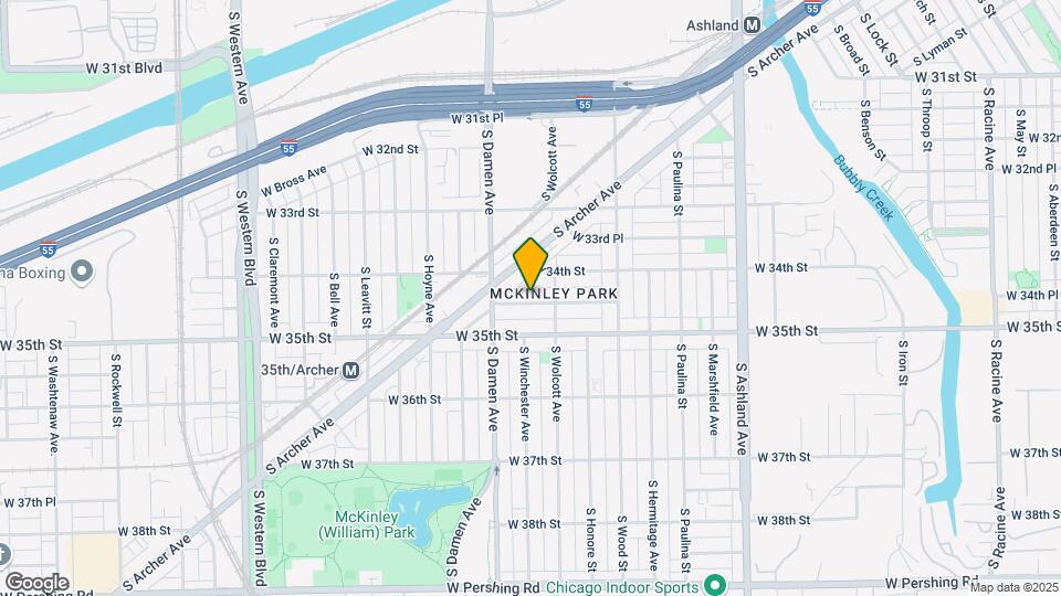 1924 W 34th Pl Map and Location Details