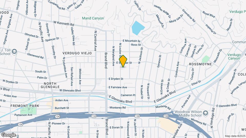 1138 N Louise St Mapa y Detalles de la Ubicación