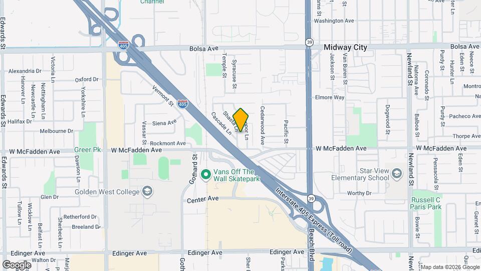 15412 Shasta Ln Map and Location Details
