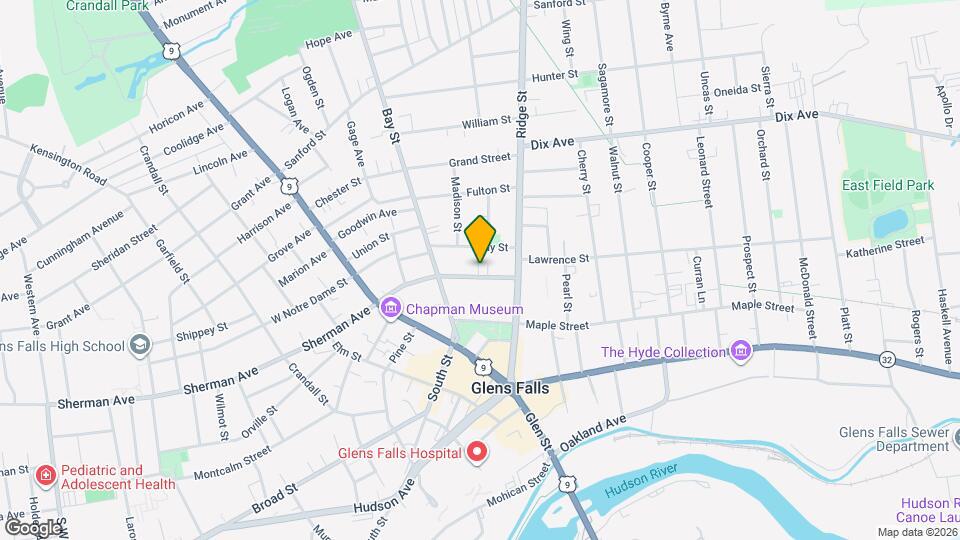 20 E Washington St Map and Location Details