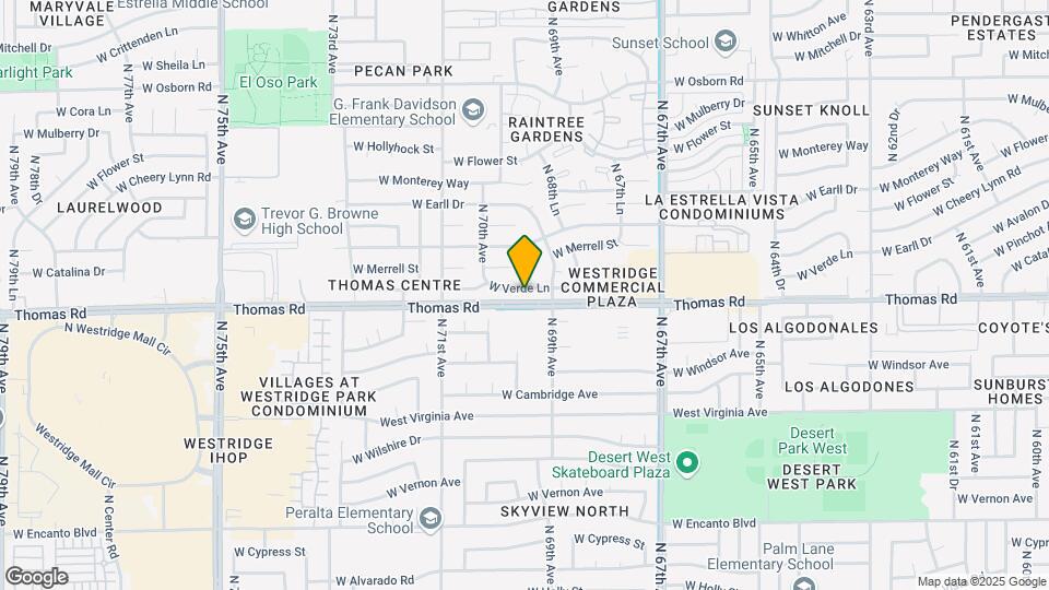 6921 W Verde Ln Map and Location Details