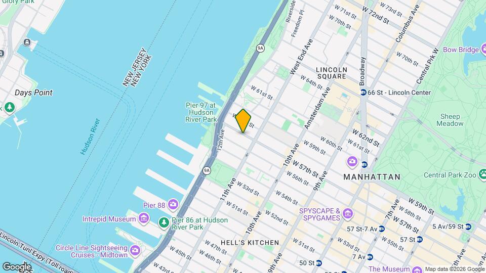 608 W 57th St Map and Location Details