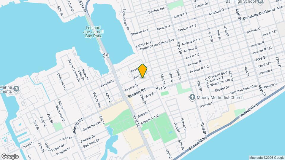 5802 Avenue R, Unit Studio Apartment Map and Location Details