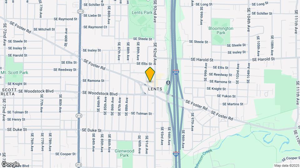 Lents Commons Map and Location Details