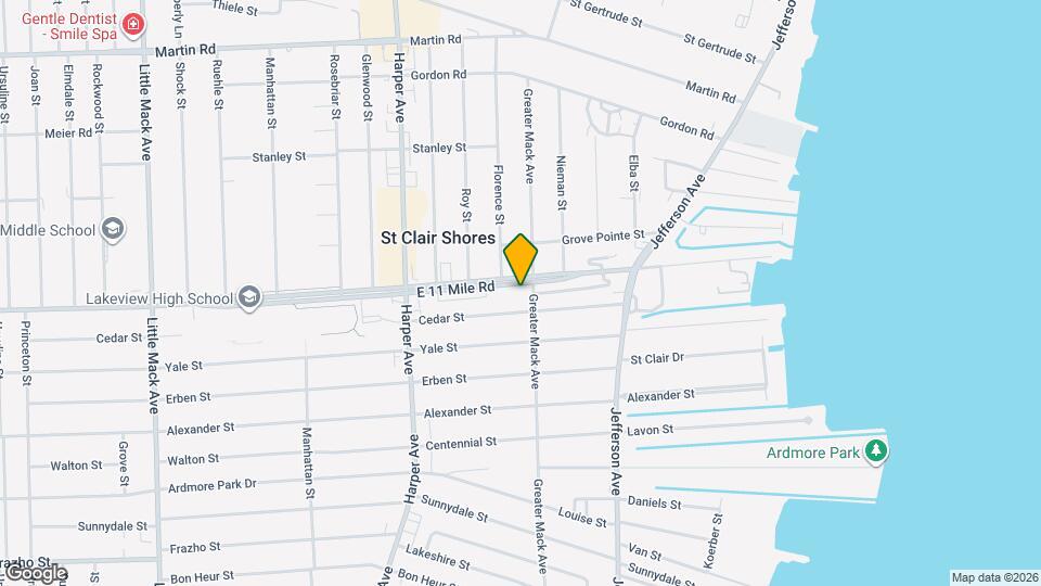 22106 E 11 Mile Rd Map and Location Details