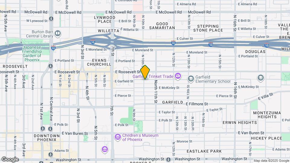 1001 E Garfield St Map and Location Details