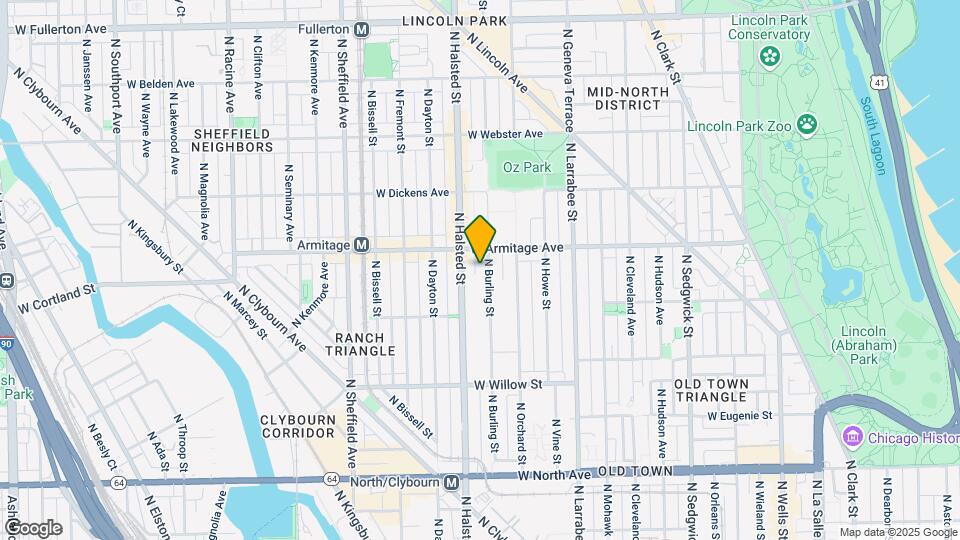 1950 N Burling St Map and Location Details