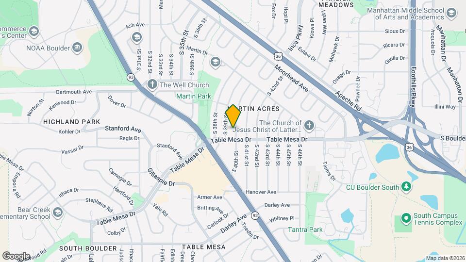 445 S 40th St Map and Location Details