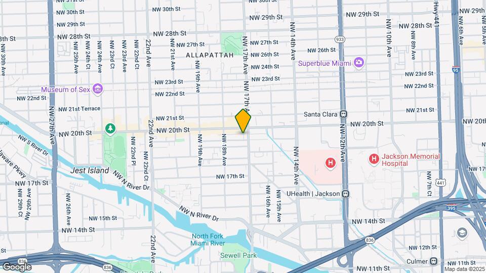 1721 NW 19th Ter Map and Location Details