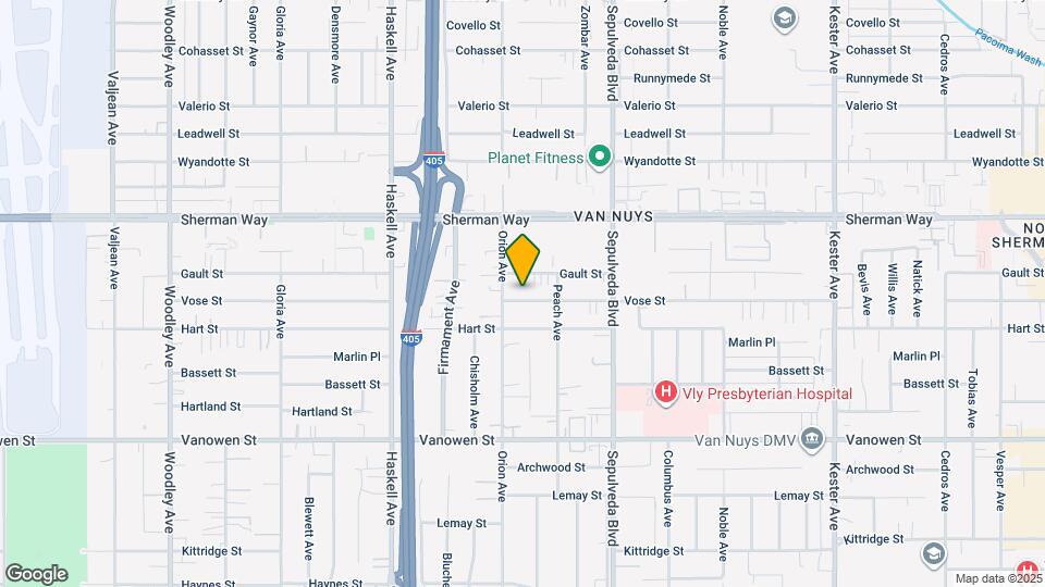 15439 Vose St Map and Location Details