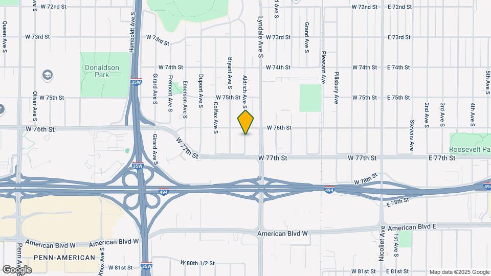 7619 Aldrich Ave S Map and Location Details