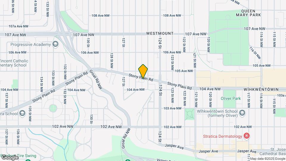 12511 Stony Plain Rd NW Map and Location Details