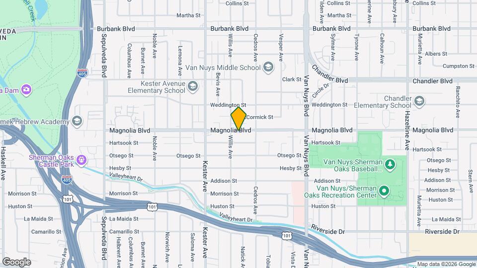 14744 Magnolia Blvd Map and Location Details