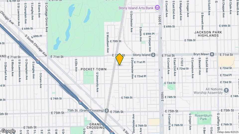 1300 E 72nd St Map and Location Details