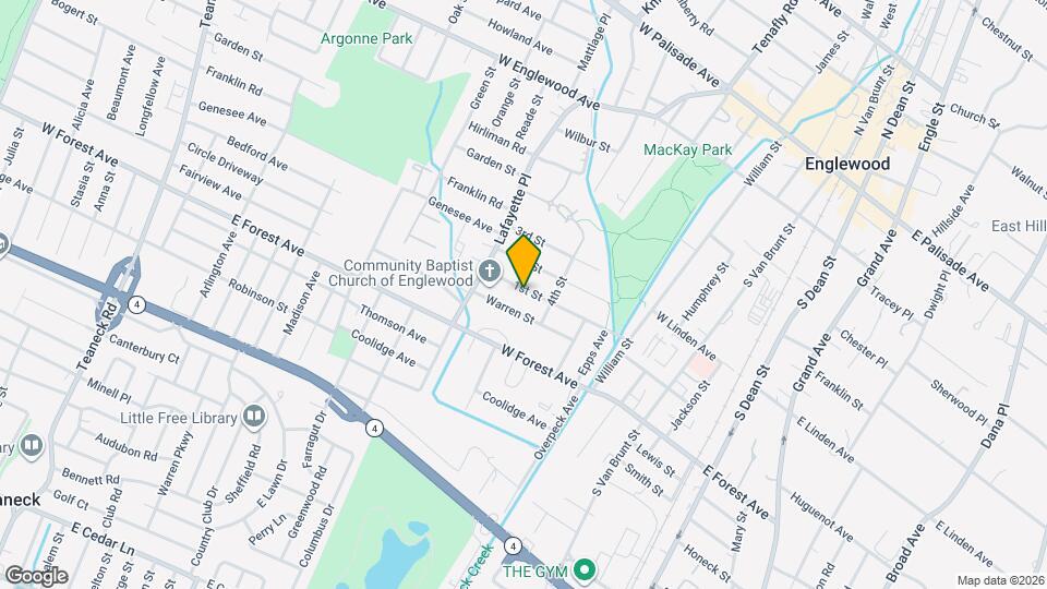 202 1st St, Unit #1F Map and Location Details